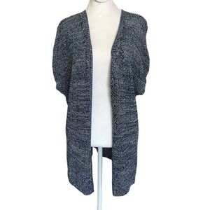 Merona Gray 100% Cotton Short Sleeve Knit Open Cardigan Size XXL